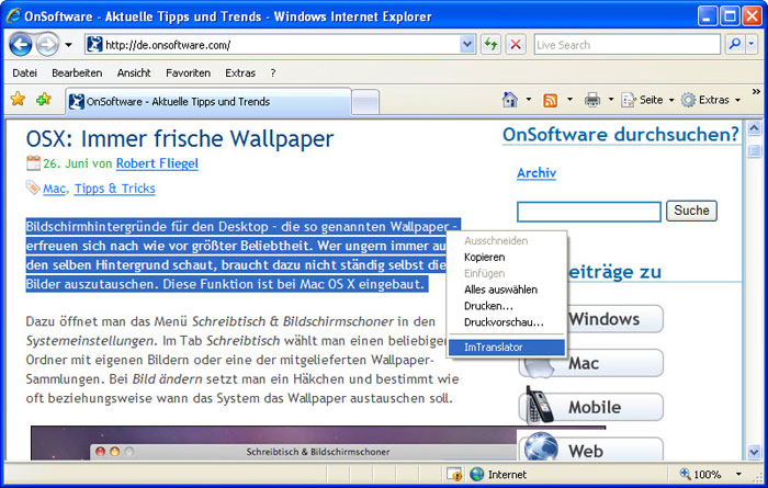 internet explorer for mac os